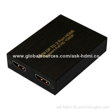 Mini DP to 2 Port HDMI Convert/Splitter, Supports 3D, OEM Orders Welcomed